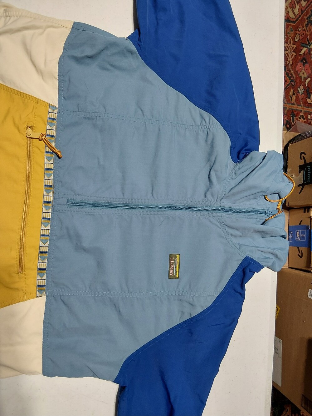 LL Bean adirondack Jacket in Light Blue & Royal Blue